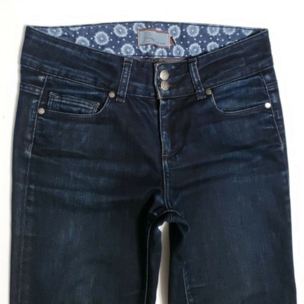 Paige HIDDEN HILLS BOOT CUT Faded Dark Jeans 26